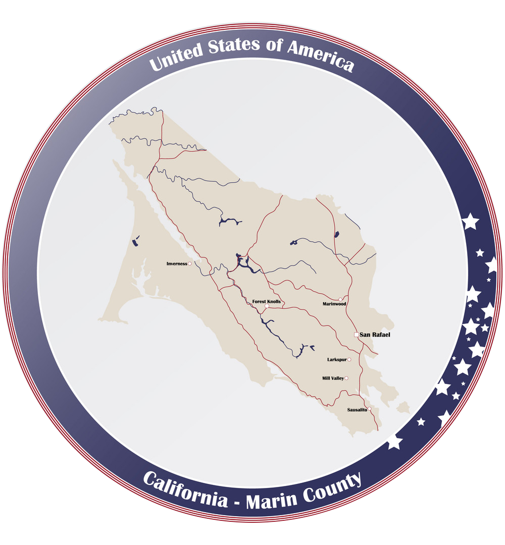 Map of Marin County