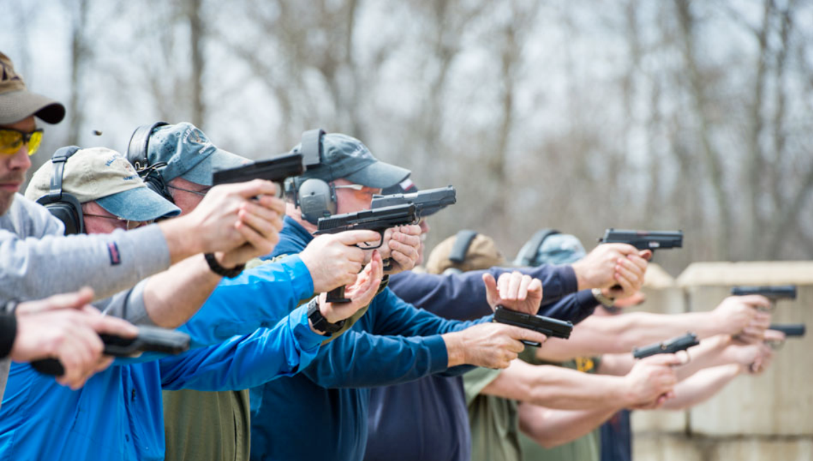 Gun class at the range